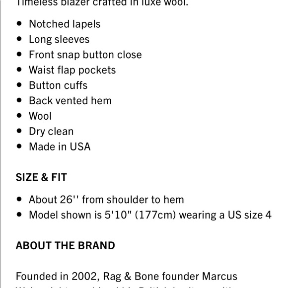 rag & bone Lexington Wool Blazer - Picture 6 of 15